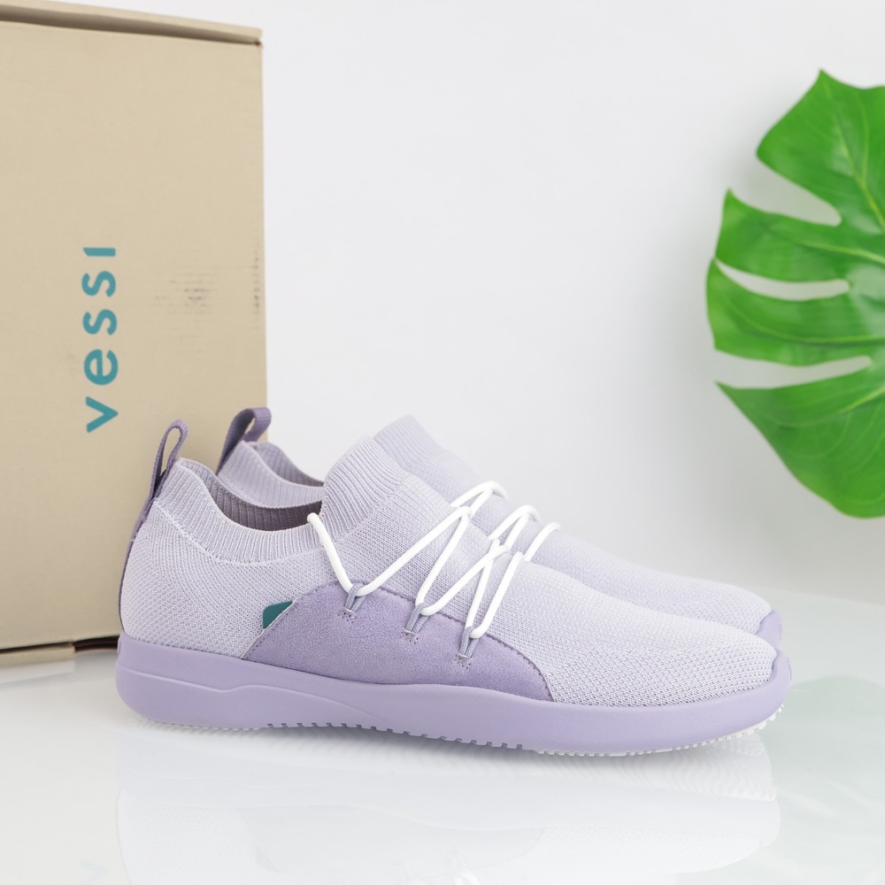 Vessi Womens Cityscape Classic Sneakers Size 10 Waterproof Lilac Lace‎ Up Shoes